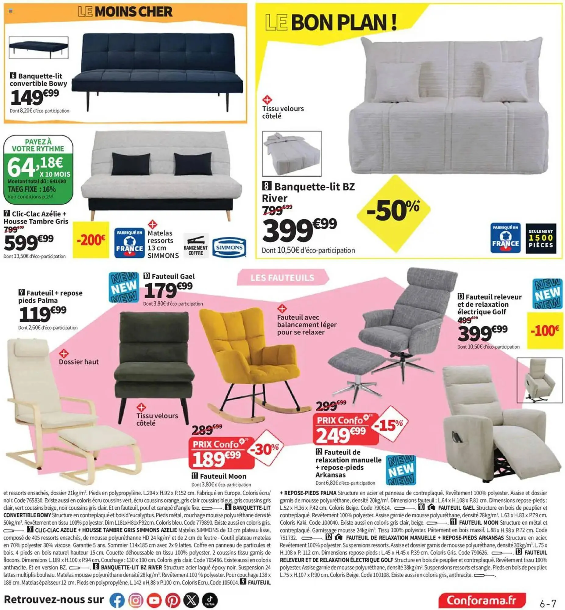 Catalogue Conforama du 22 avril au 26 mai 2025 - Catalogue page 7
