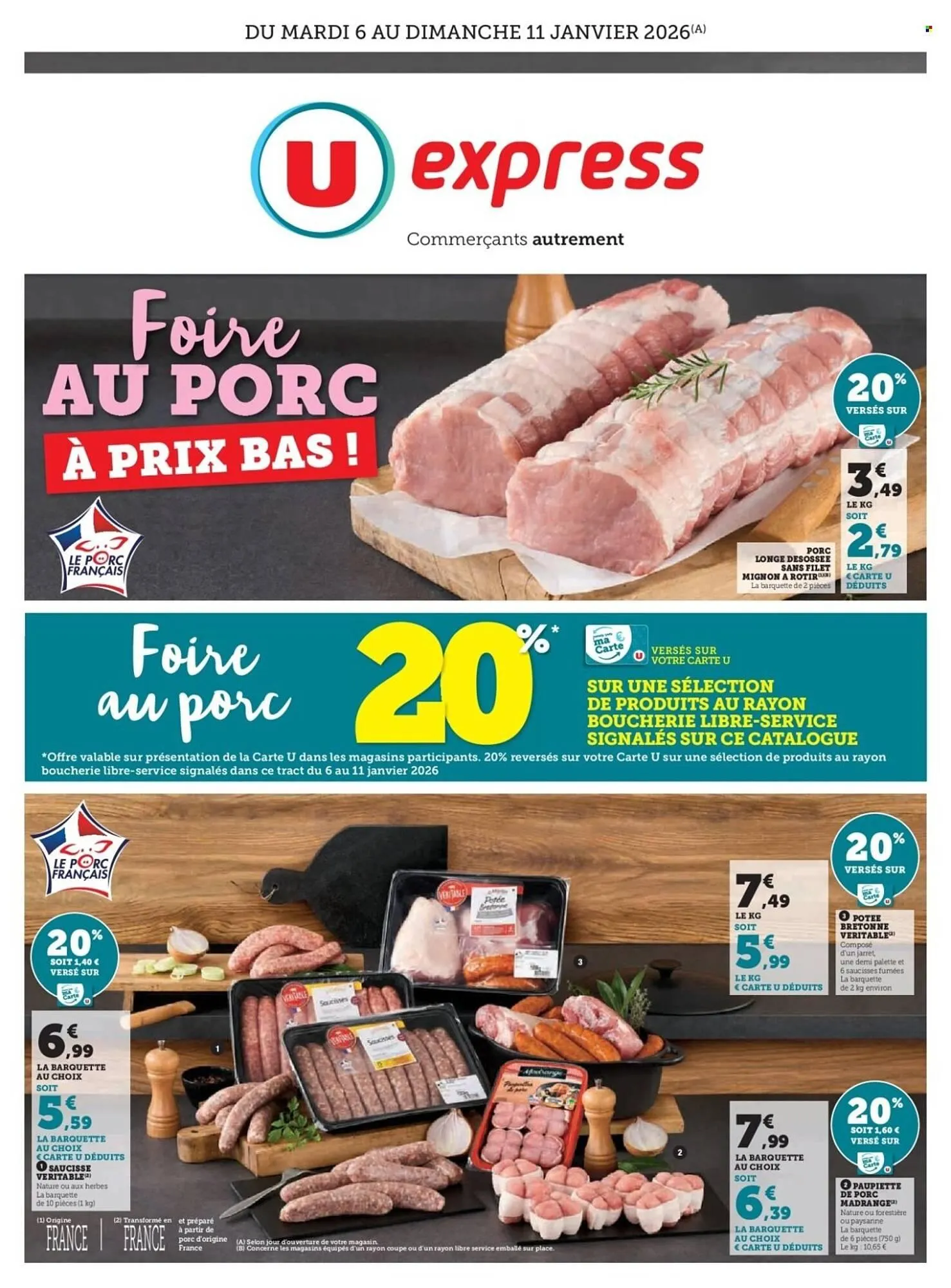 Catalogue U Express du 6 janvier au 11 janvier 2026 - Catalogue page 1