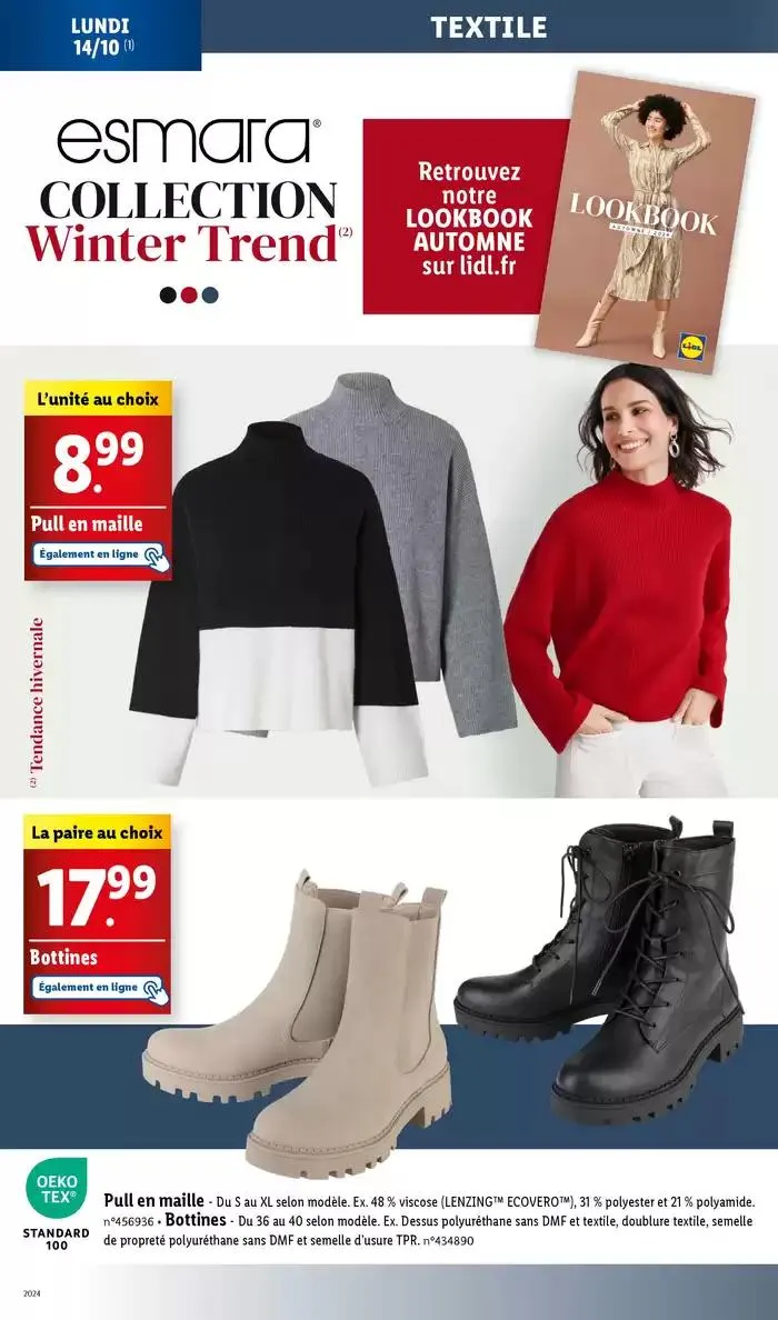 Bénéficiez de réductions sur nos articles mode, bricolage ou loisir cette semaine chez Lidl du 14 octobre au 17 octobre 2024 - Catalogue page 12