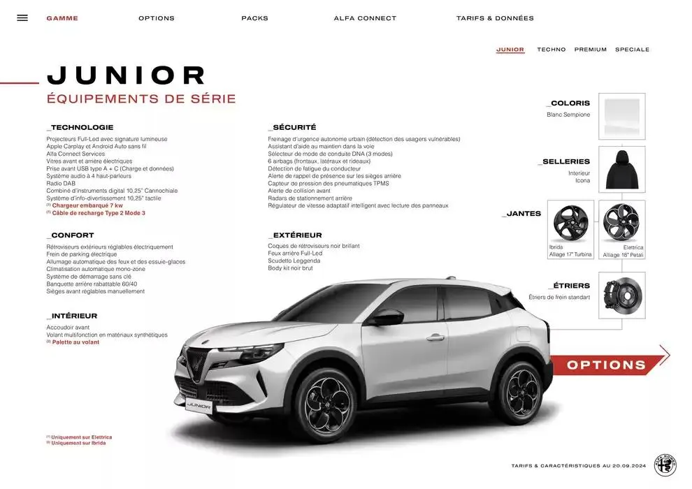 Catalogue Alfa Romeo JUNIOR du 10 octobre au 10 octobre 2025 - Catalogue page 5