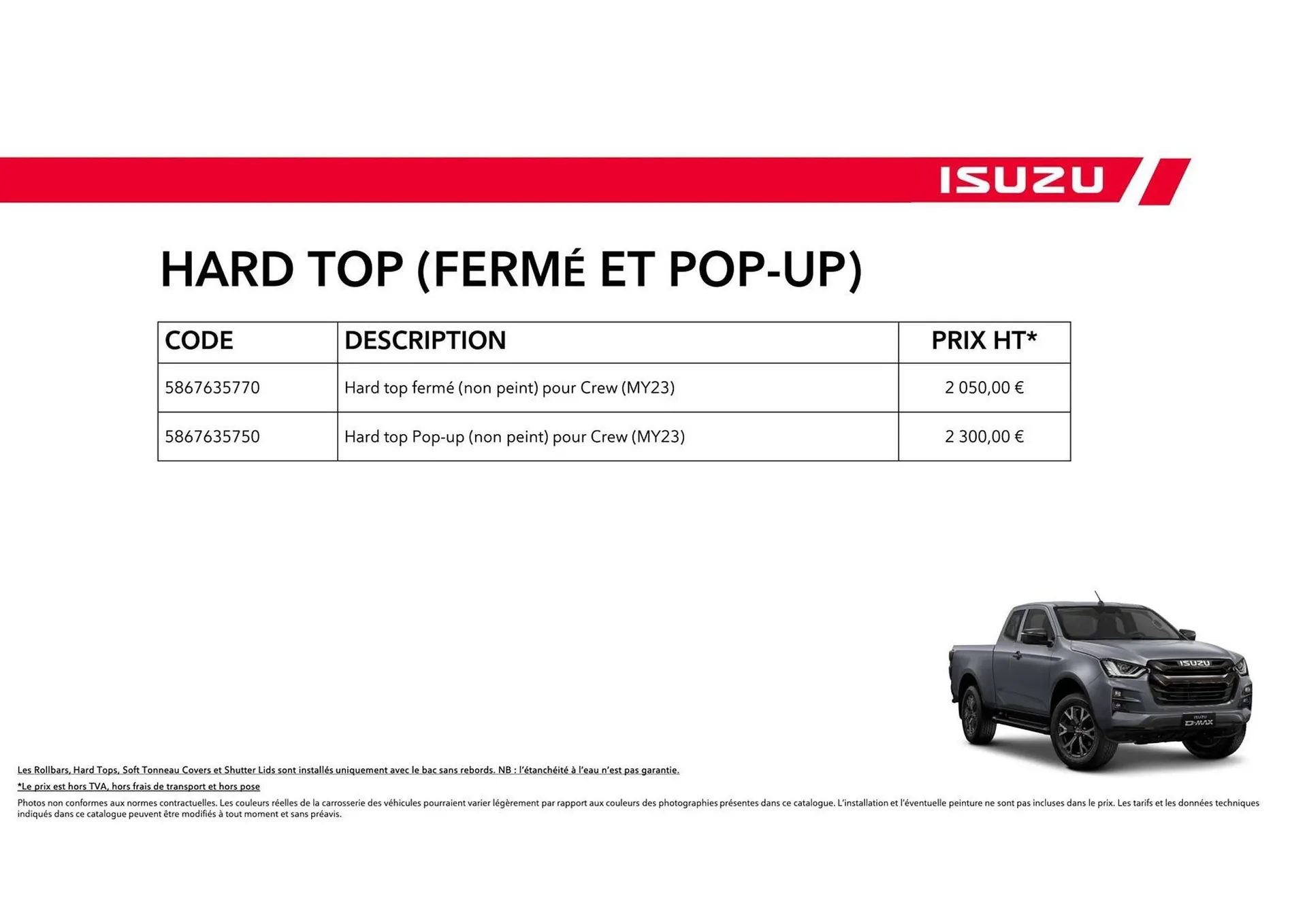 Catalogue Isuzu du 15 octobre au 15 octobre 2025 - Catalogue page 16