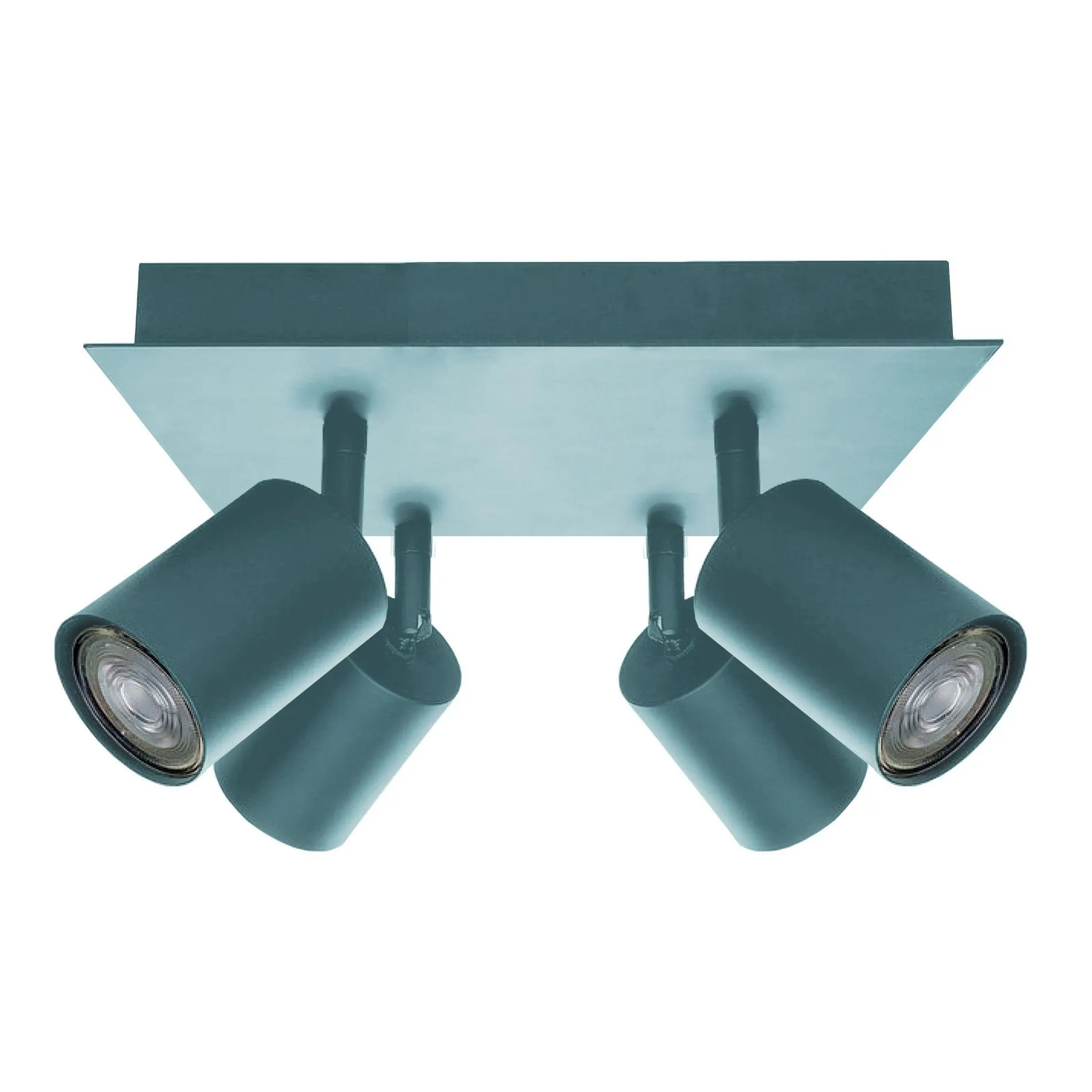 Plafonnier 4 spots FORM en métal bleu