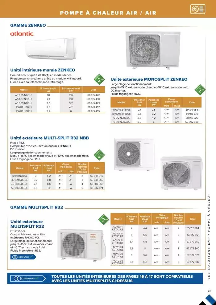 L'UNIVERS CHAUFFAGE, CLIMATISATION & PHOTOVOLTAÏQUE du 1 janvier au 31 décembre 2026 - Catalogue page 23