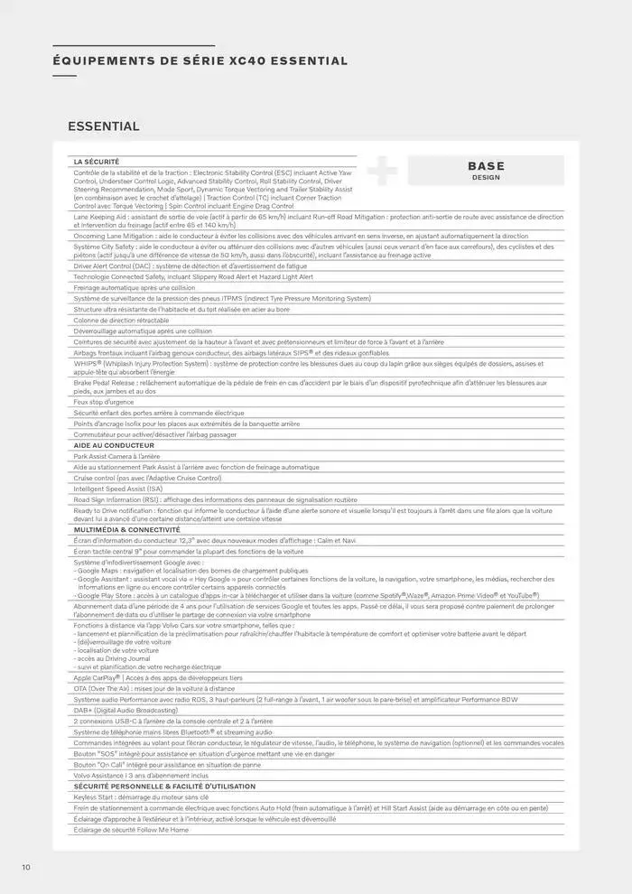 VOLVO XC40 B3/B4 du 7 janvier au 31 décembre 2025 - Catalogue page 10