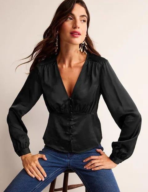 Blouse chic à col V