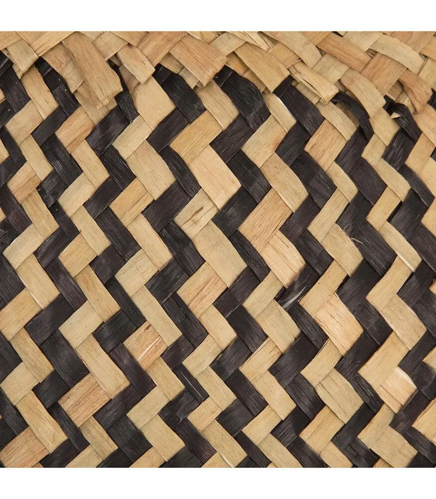 Panier de rangement pliable en Osier naturel et noir