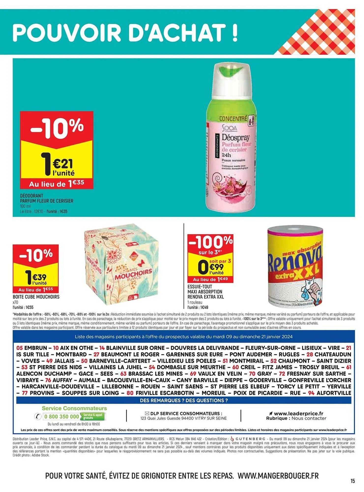 Catalogue Leader Price du 9 janvier au 21 janvier 2024 - Catalogue page 15