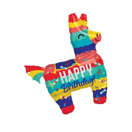 Ballon aluminium Piñata Lama Happy Birthday 73 x 83 cm