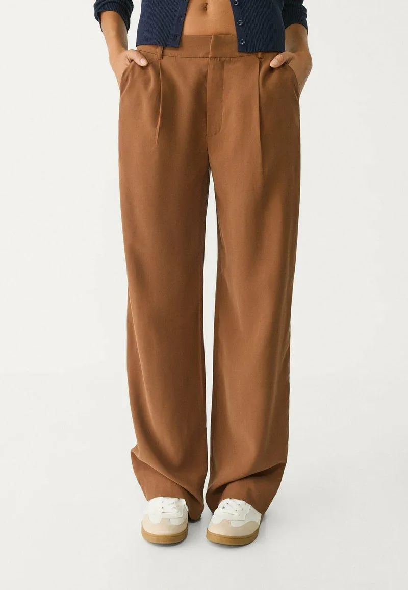 WITH PLEATS - Pantalon classique - camel