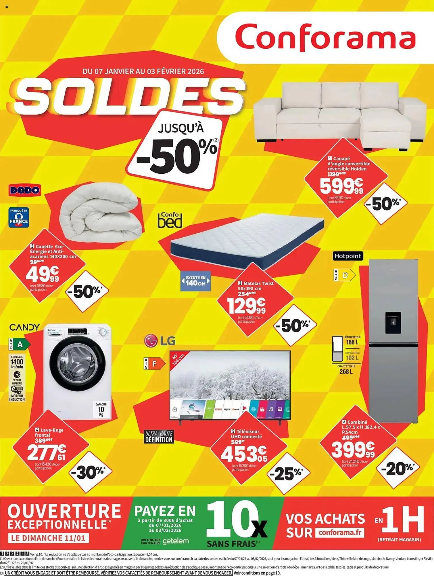 Catalogue Conforama du 7 janvier au 3 février 2026 - Catalogue page 1
