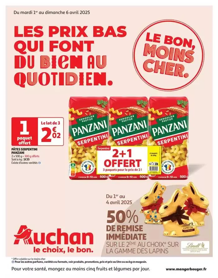 Les prix bas qui font du bien au quotidien du 1 avril au 6 avril 2025 - Catalogue page 1