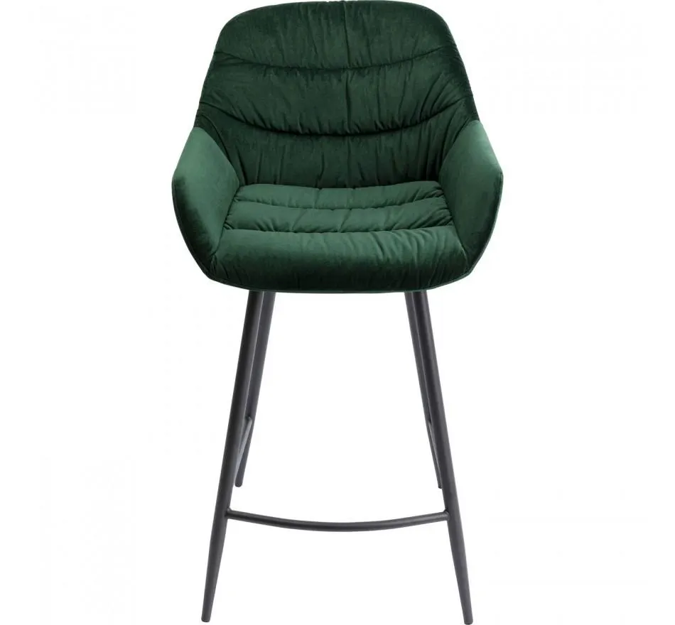 Tabouret de bar Bristol velours vert Kare Design