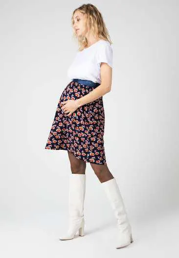 Jupe grossesse maille courte taille élastiquée