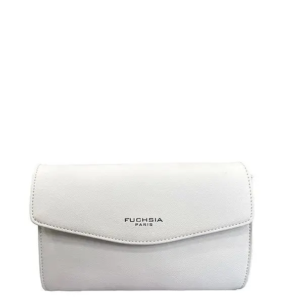 Fuschia Paris - Grande pochette Saint Malo - Blanc
