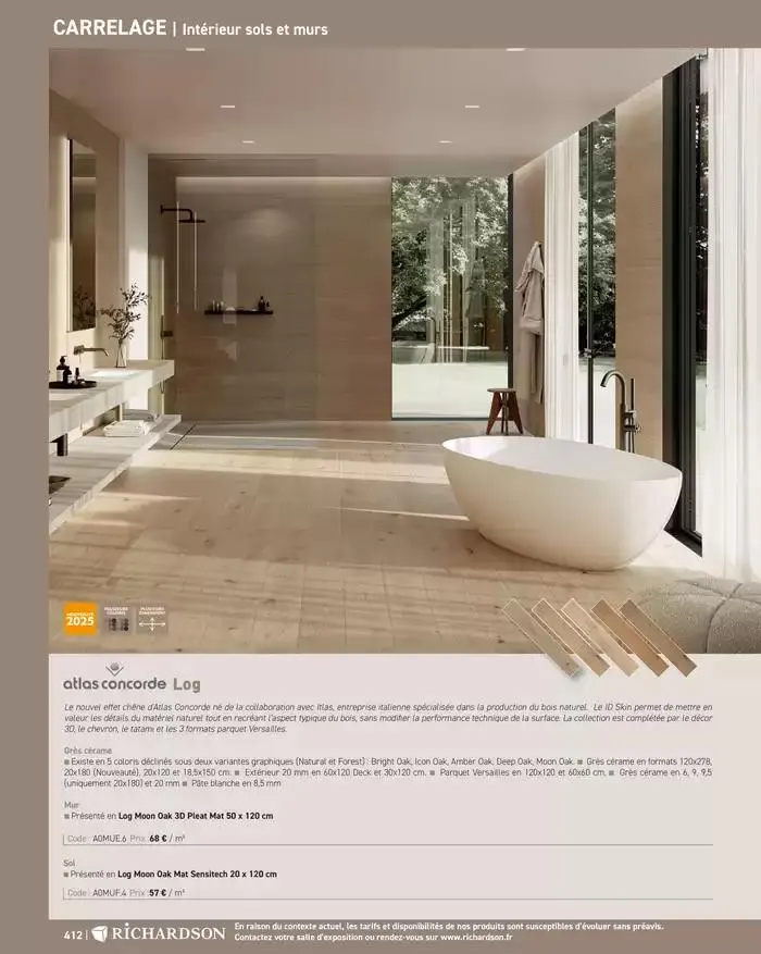 SALLE DE DE BAINS ET CARRELAGE 2025 du 11 avril au 31 décembre 2025 - Catalogue page 414