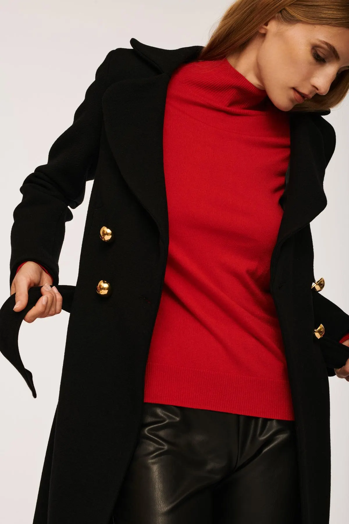 Manteau laine double boutonnage