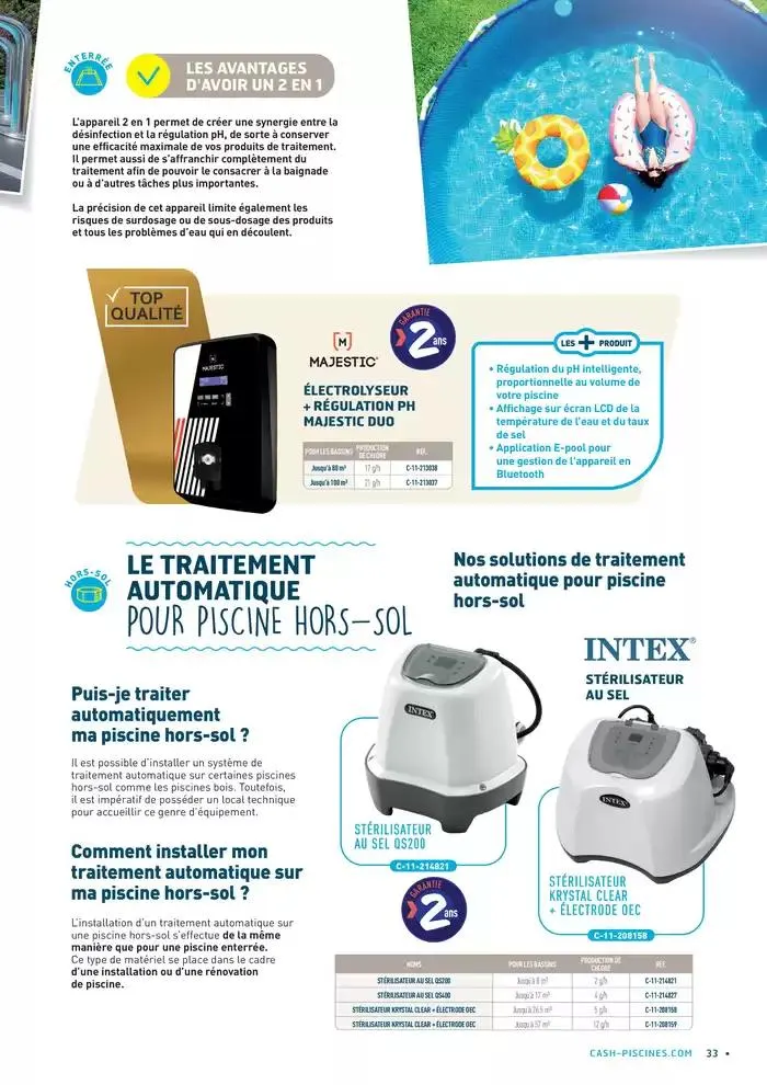 LE GUIDE ÉQUIPER SA PISCINE du 22 avril au 31 août 2025 - Catalogue page 33