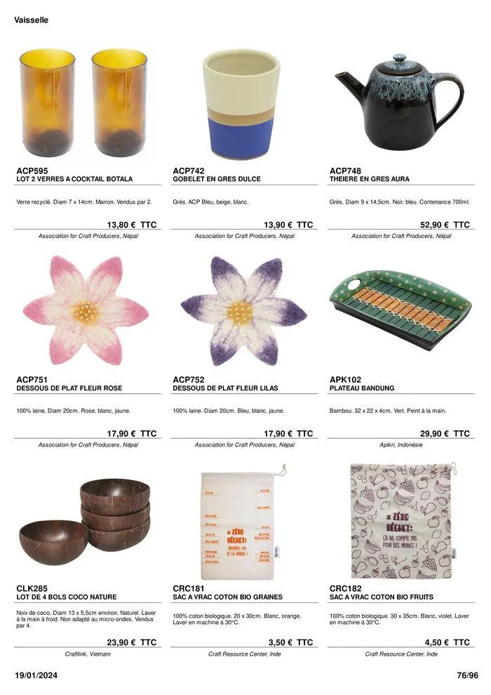 ARTISANAT . DéCORATION . MODE . JOUETS du 9 février au 31 août 2024 - Catalogue page 78