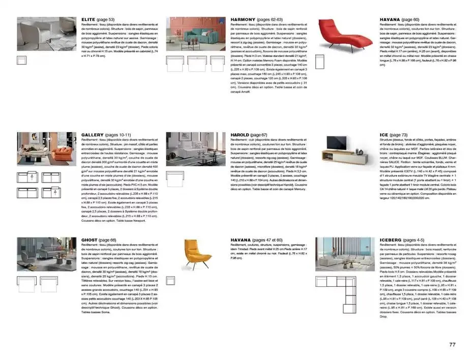 Catalogue Canapés et Fauteuils 2025  du 1 janvier au 31 décembre 2025 - Catalogue page 77