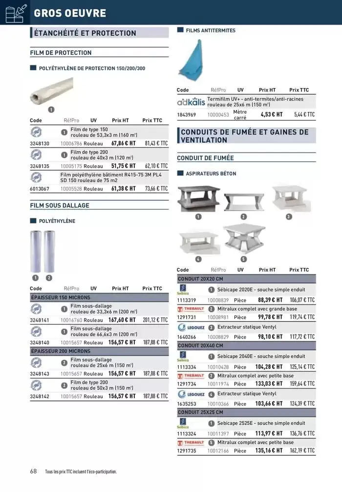 Matériaux 2025 du 1 janvier au 31 décembre 2025 - Catalogue page 68