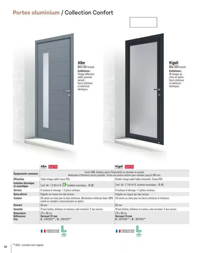 Menuiserie Extérieures 2025 du 1 janvier au 31 décembre 2025 - Catalogue page 32