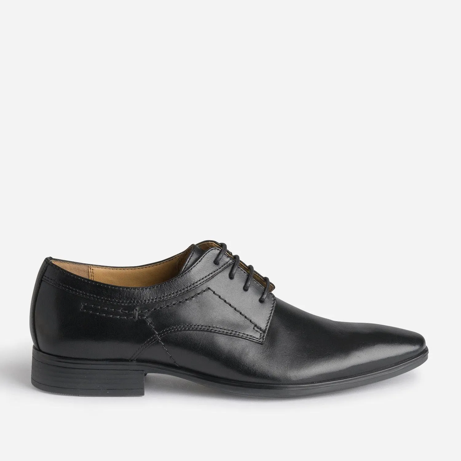 Derby noir en cuir