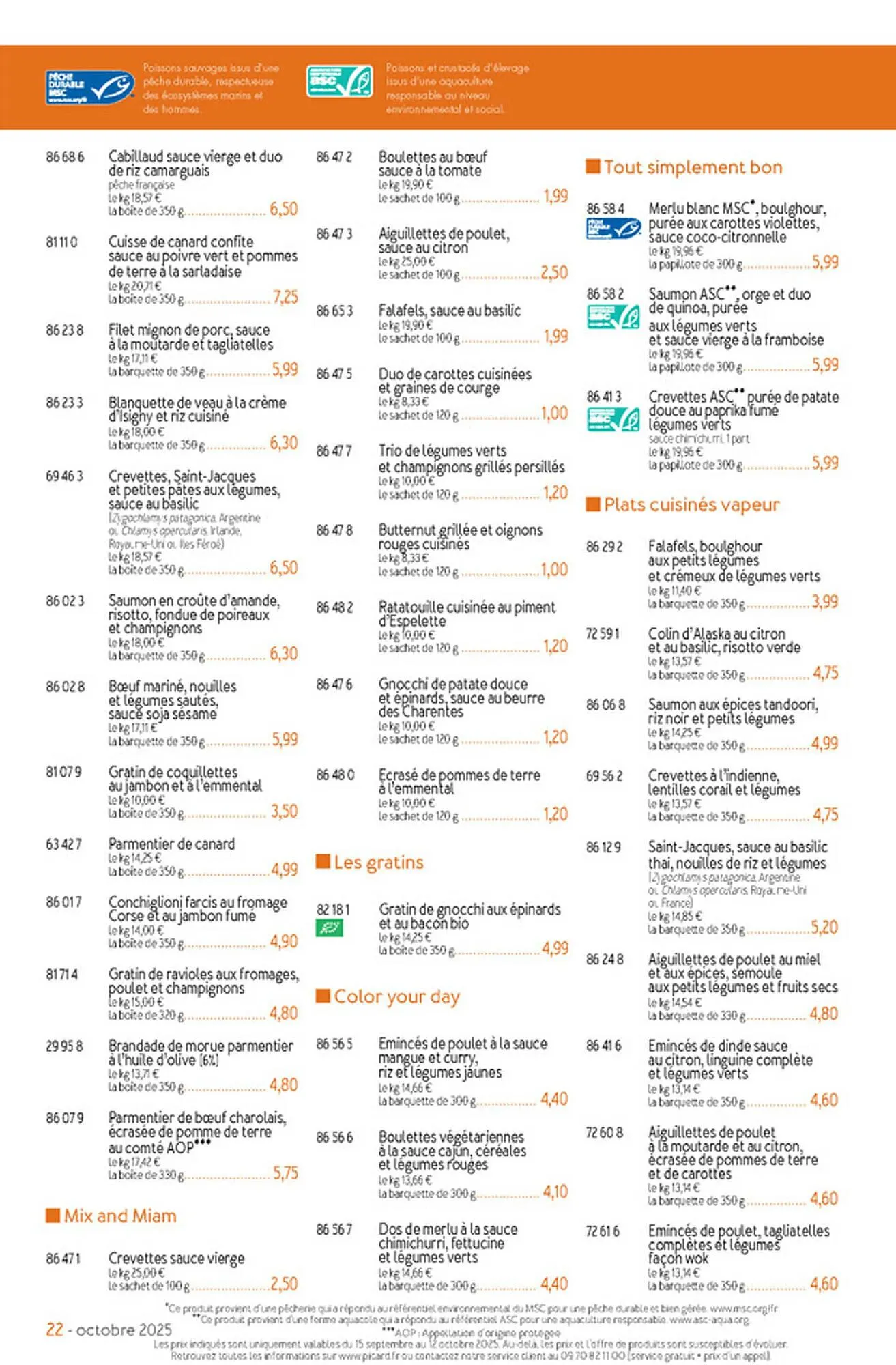 Catalogue Picard du 15 septembre au 16 novembre 2025 - Catalogue page 22