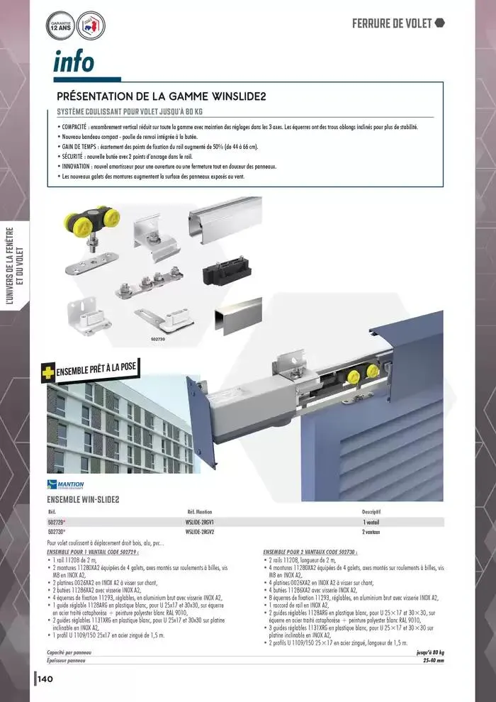 Guide Quincaillerie Serrurerie 2025 - 2026 du 1 avril au 1 avril 2026 - Catalogue page 142