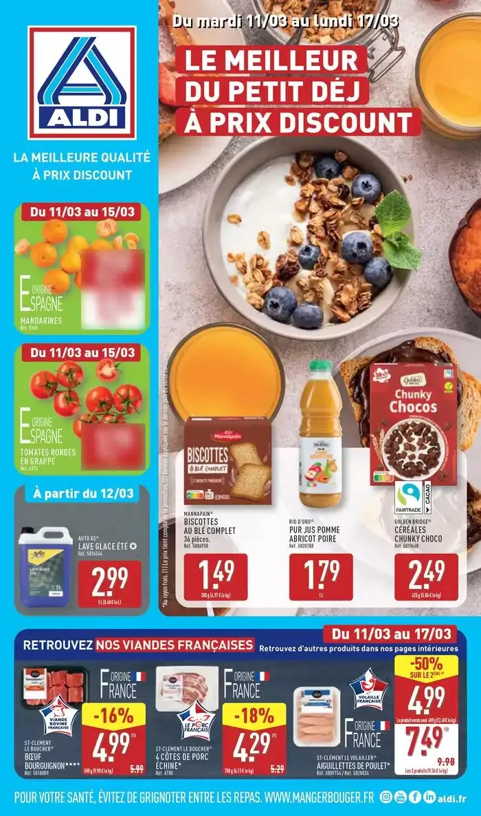 Le meilleur du petit déj à prix discount du 11 mars au 17 mars 2025 - Catalogue page 1