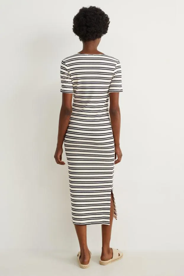 Bodycon dress - striped