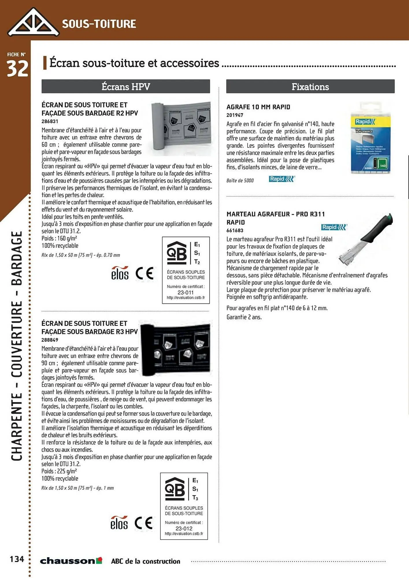 Catalogue Chausson Matériaux du 2 mai au 31 décembre 2025 - Catalogue page 136