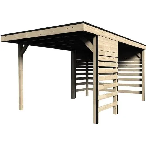 Carport 1 Voiture Bois Sapin – DECOR & JARDIN