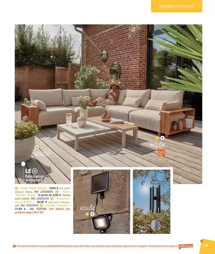 BARBEUC, SIESTE, PÉTANQUE PLACE À LA DÉTENTE du 27 février au 23 juin 2025 - Catalogue page 59