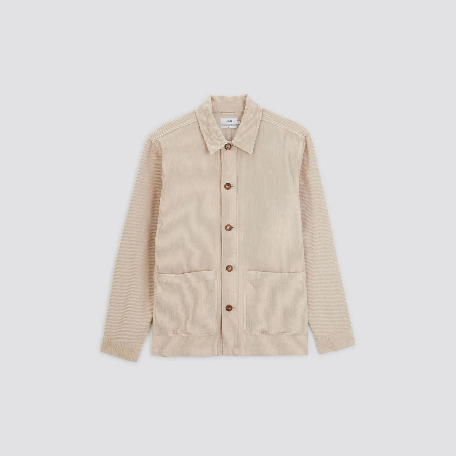 Surchemise unie coton recyclé velours - Beige