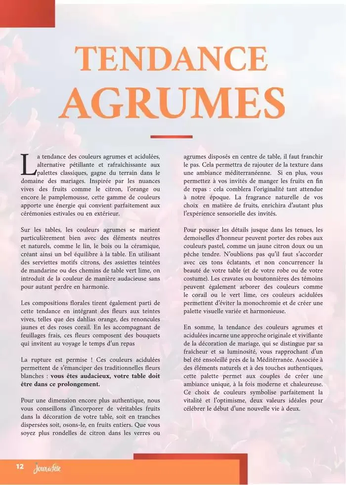 Magazine Mariage 2025 du 10 mars au 30 juin 2025 - Catalogue page 12