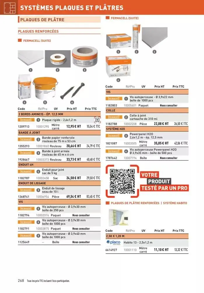 Matériaux 2025 du 1 janvier au 31 décembre 2025 - Catalogue page 268