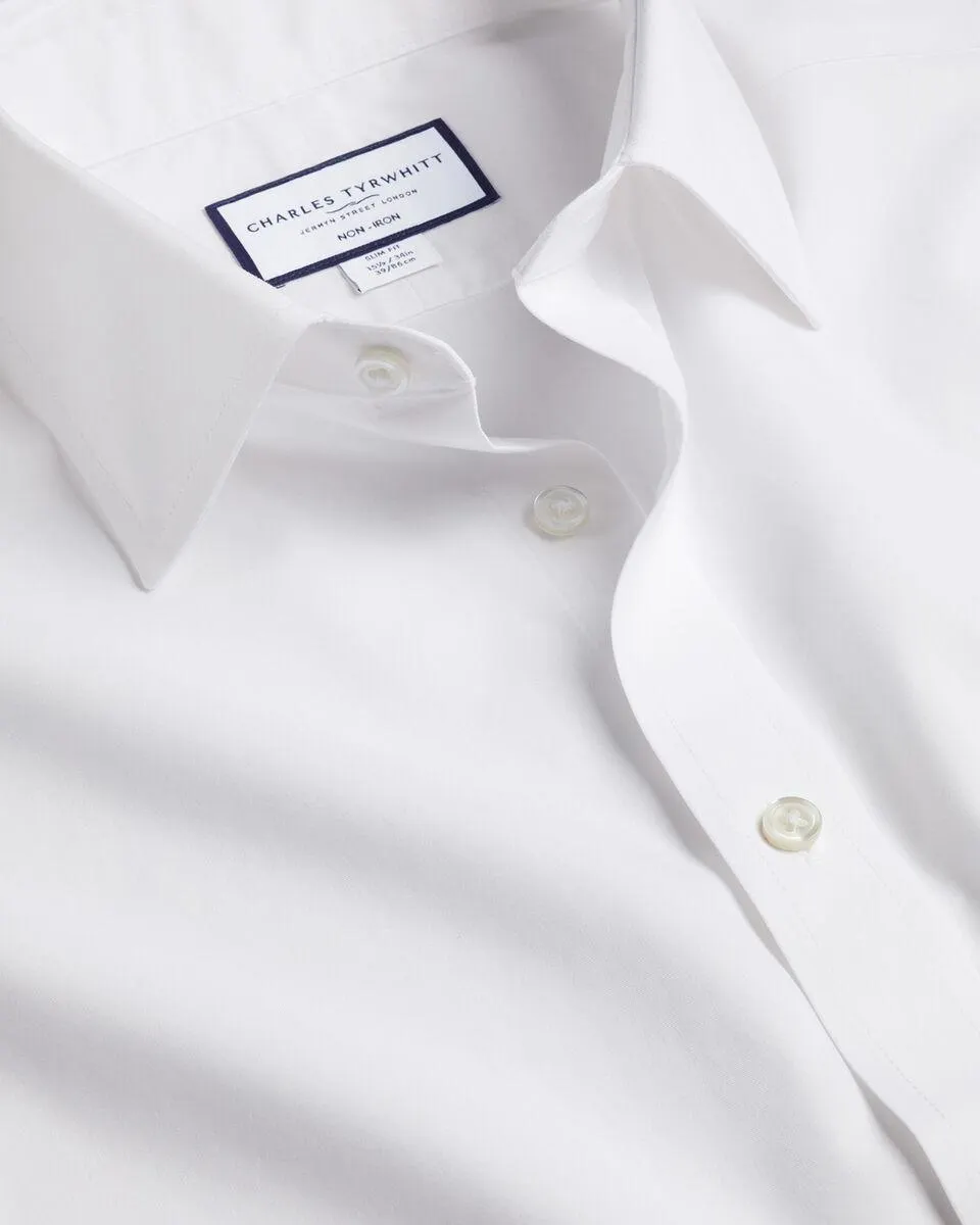 Non-Iron Poplin Shirt - White