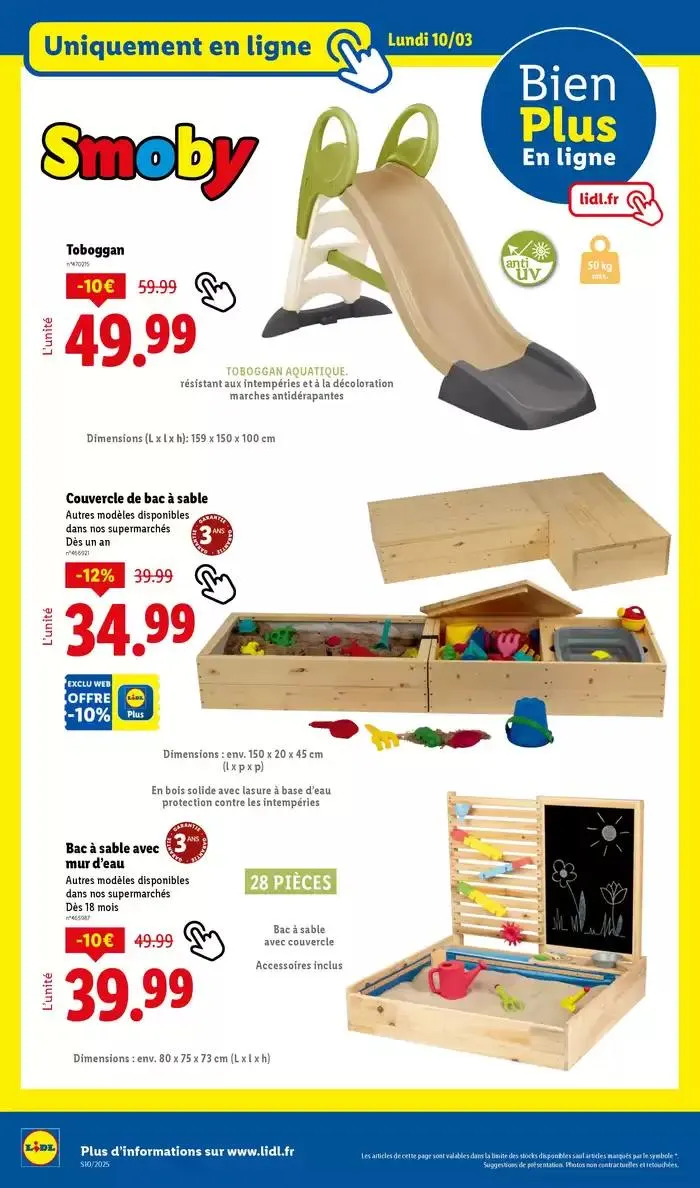Les bonnes affaires sont chez Lidl ! Découvrez une sélection de produits à petits prix du 6 mars au 12 mars 2025 - Catalogue page 66