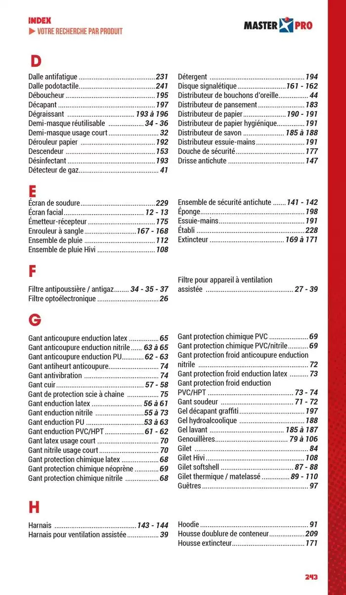 Essentiel Protection 2025 tarifé du 3 mars au 31 décembre 2025 - Catalogue page 245