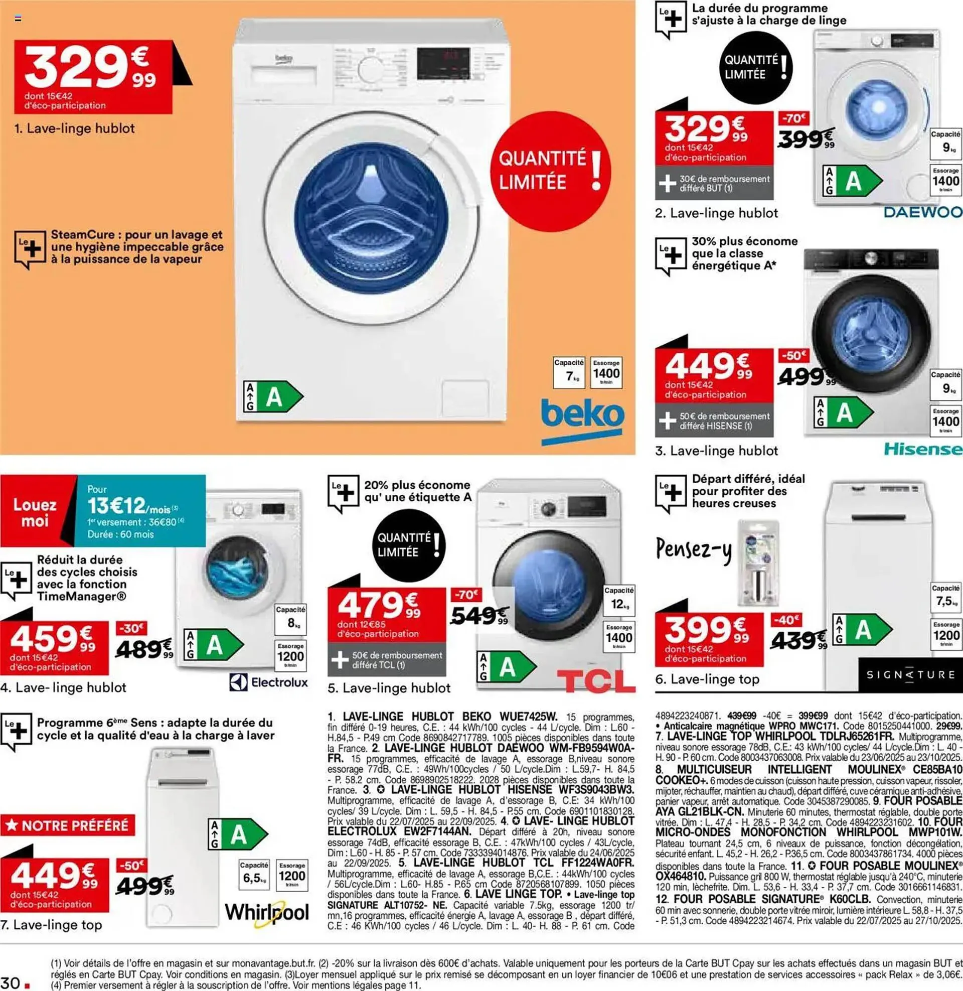 Catalogue BUT du 22 juillet au 25 août 2025 - Catalogue page 30