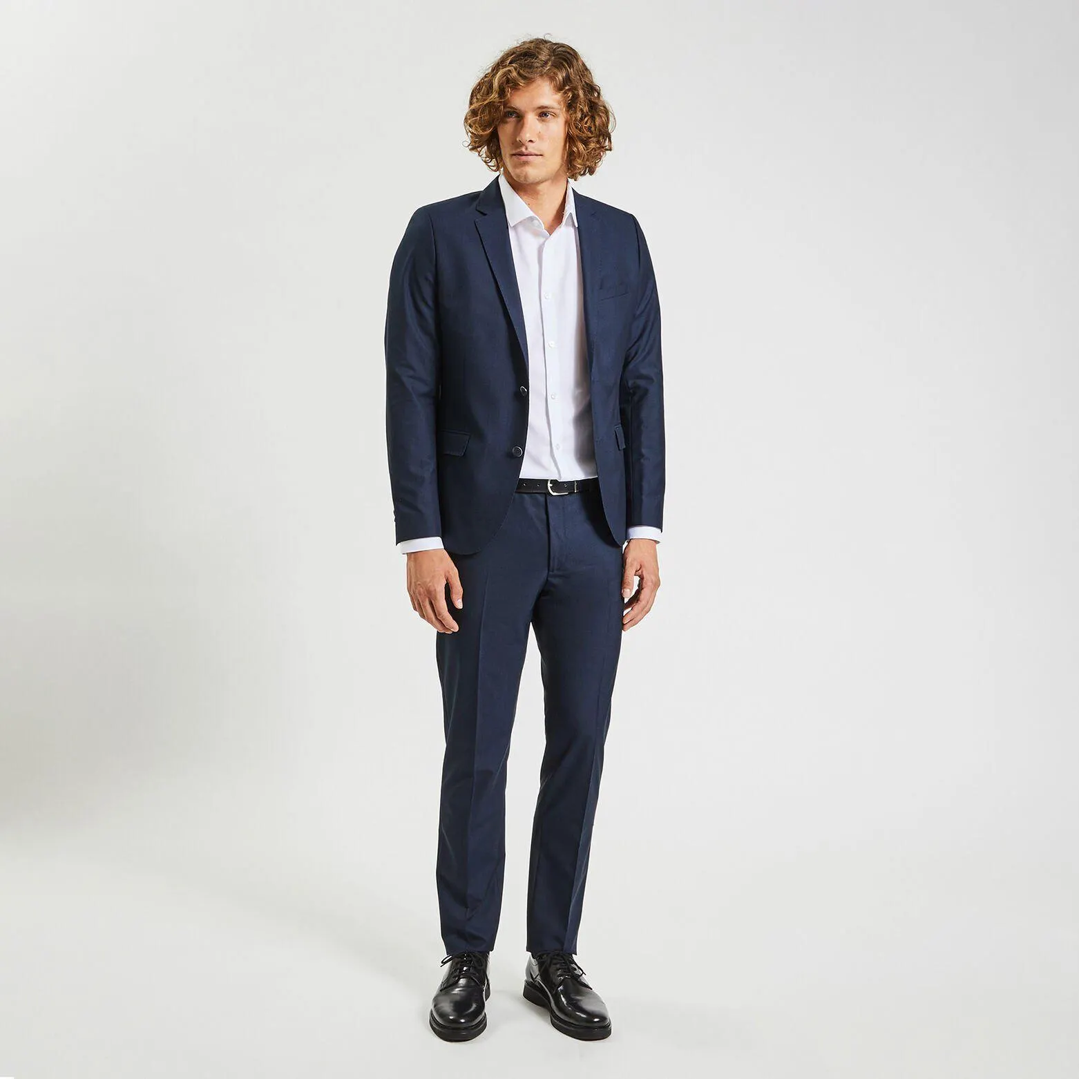 Costume 2 pièces slim à carreaux - Bleu