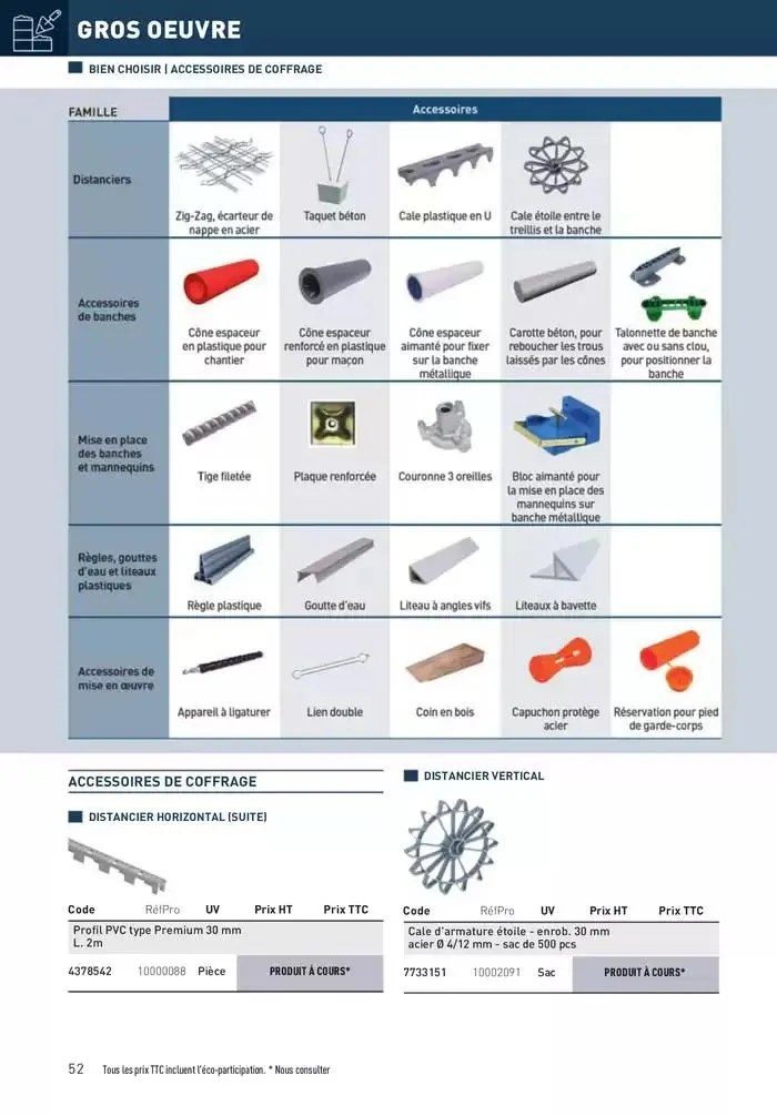 Matériaux 2025 du 1 janvier au 31 décembre 2025 - Catalogue page 52