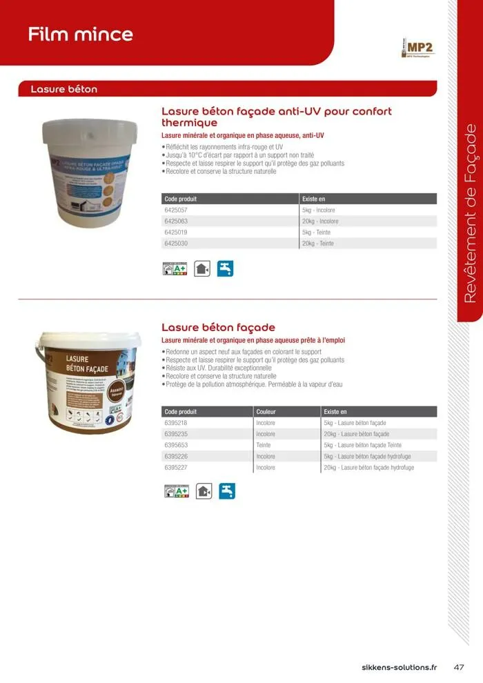  Le catalogue Sikkens Solutions 2023 du 9 mai au 31 décembre 2025 - Catalogue page 47