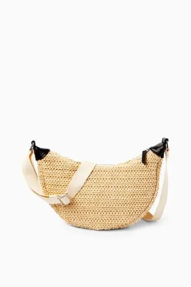 Straw crossbody bag
