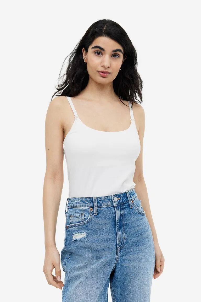 MAMA Lot de 3 tops d’allaitement à bretelles fines