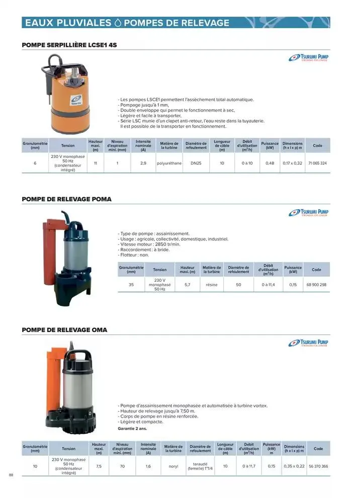 ASSAINISSEMENT NON COLLECTIF ET GESTION DES EAUX PLUVIALES du 4 mars au 31 décembre 2025 - Catalogue page 88