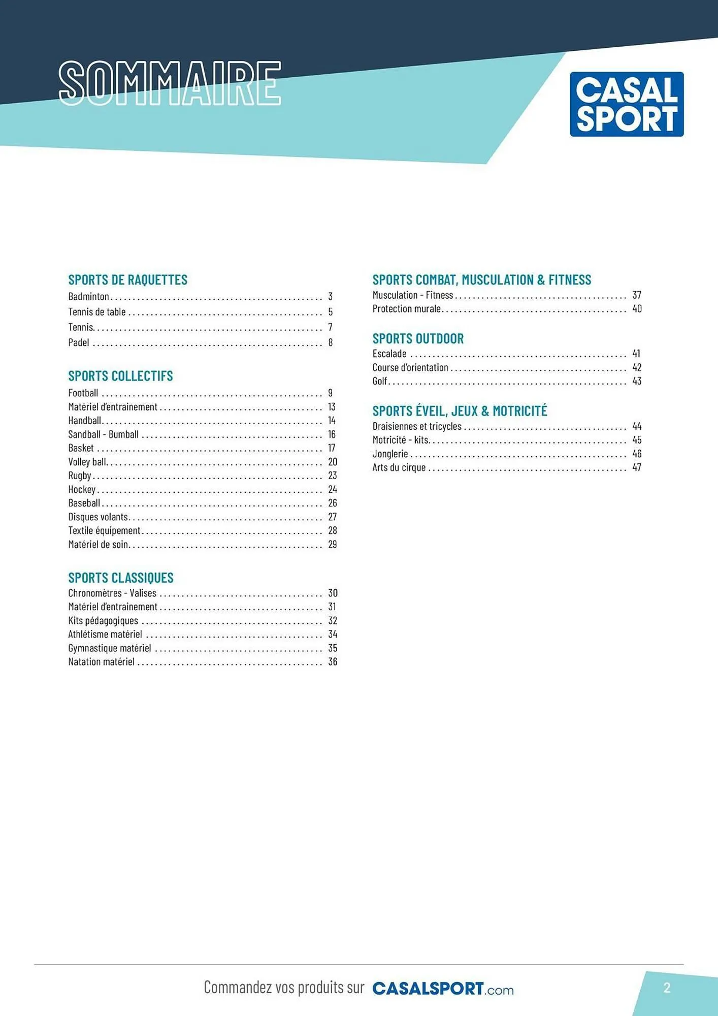 Catalogue Casal Sport du 30 avril au 31 décembre 2025 - Catalogue page 2
