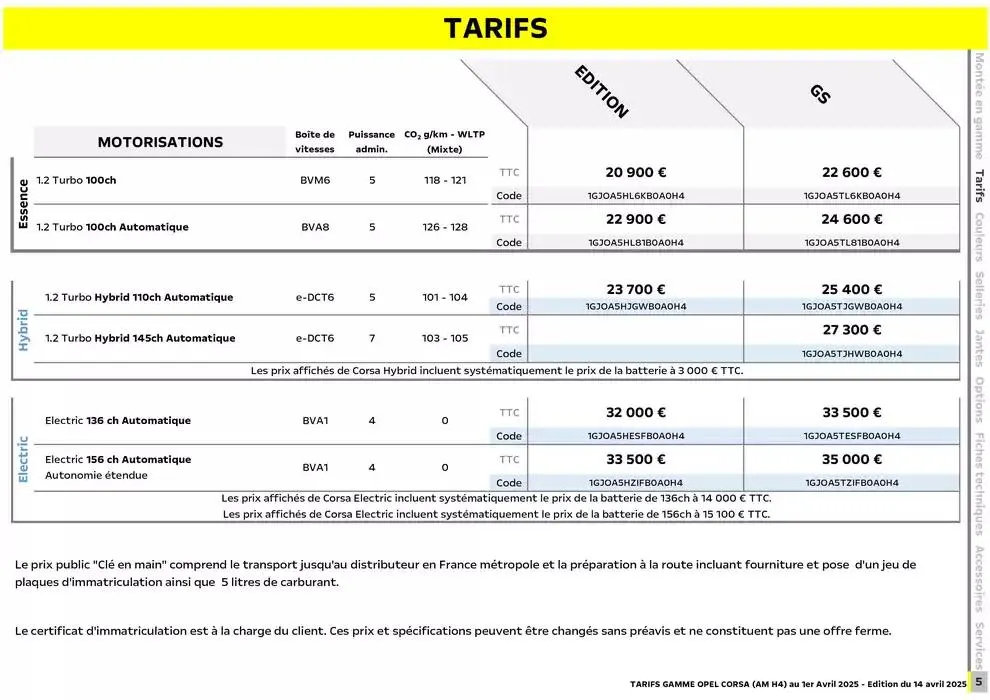 Opel Corsa du 16 avril au 16 avril 2026 - Catalogue page 6