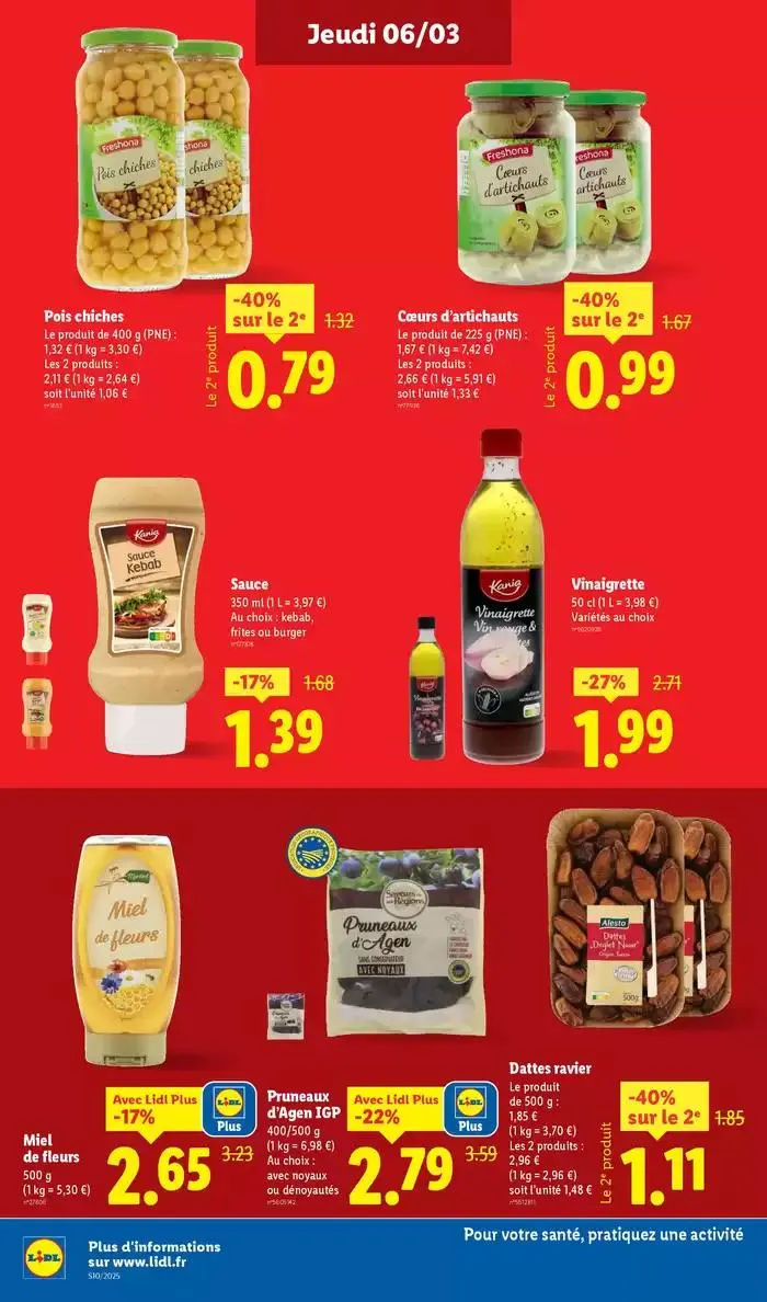 Les bonnes affaires sont chez Lidl ! Découvrez une sélection de produits à petits prix du 6 mars au 12 mars 2025 - Catalogue page 14