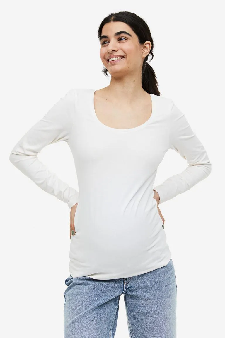 MAMA Lot de 2 tops en coton